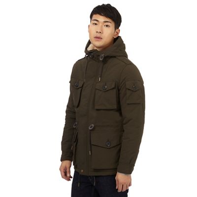 Khaki quilted hiker jacket